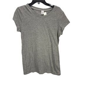 Link XL Gray Heather Short Sleeve T Shirt Cotton Blend Casual Basic Top